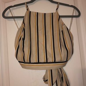 Charlotte Russe Cross back crop top